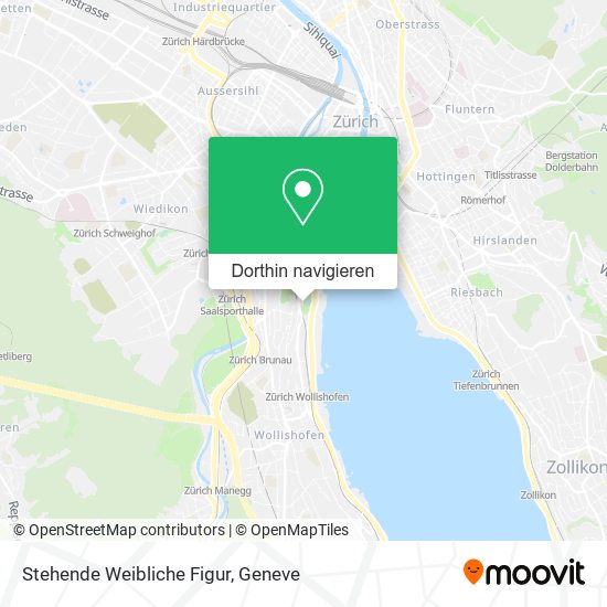 Stehende Weibliche Figur Karte