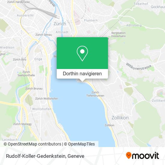 Rudolf-Koller-Gedenkstein Karte