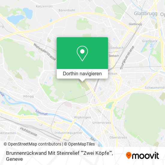Brunnenrückwand Mit Steinrelief ""Zwei Köpfe"" Karte