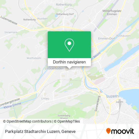 Parkplatz Stadtarchiv Luzern Karte