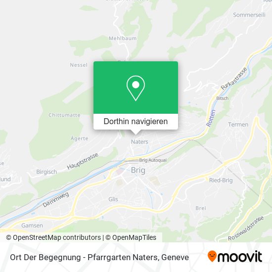 Ort Der Begegnung - Pfarrgarten Naters Karte