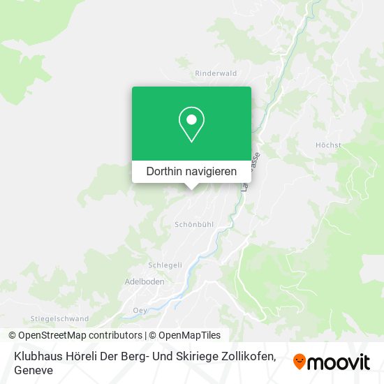 Klubhaus Höreli Der Berg- Und Skiriege Zollikofen Karte