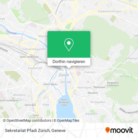 Sekretariat Pfadi Zürich Karte