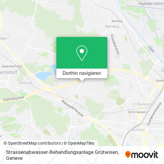 Strassenabwasser-Behandlungsanlage Grütwisen Karte