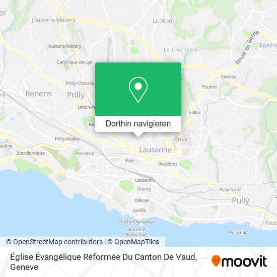 Église Évangélique Réformée Du Canton De Vaud Karte