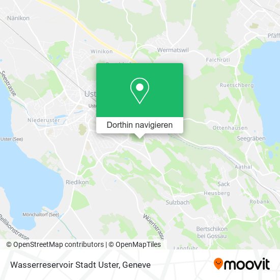 Wasserreservoir Stadt Uster Karte