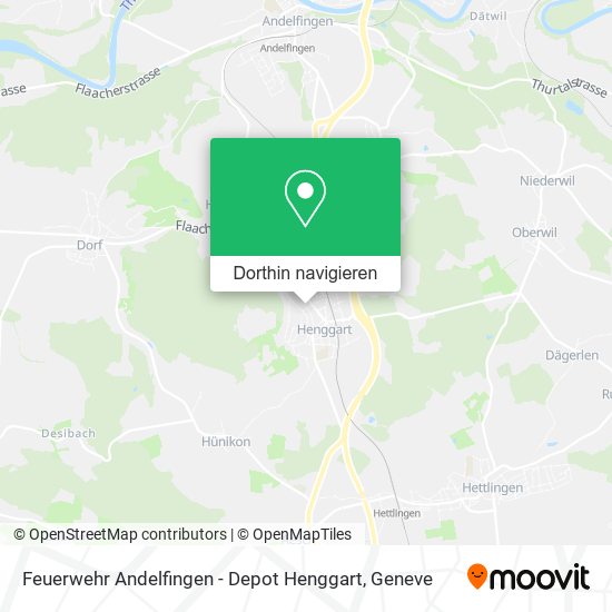 Feuerwehr Andelfingen - Depot Henggart Karte