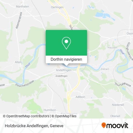 Holzbrücke Andelfingen Karte