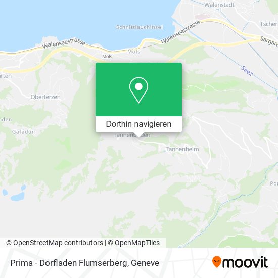 Prima - Dorfladen Flumserberg Karte