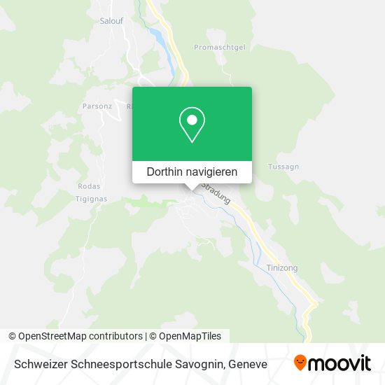 Schweizer Schneesportschule Savognin Karte