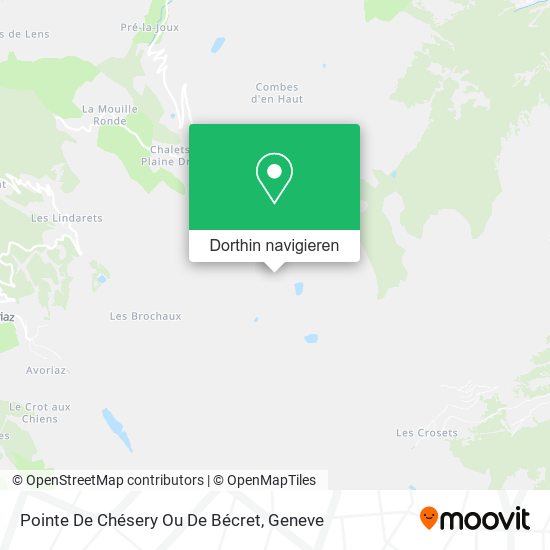Pointe De Chésery Ou De Bécret Karte