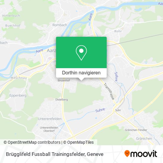 Brügglifeld Fussball Trainingsfelder Karte