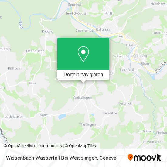 Wissenbach-Wasserfall Bei Weisslingen Karte