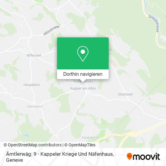 Ämtlerwäg: 9 - Kappeler Kriege Und Näfenhaus Karte