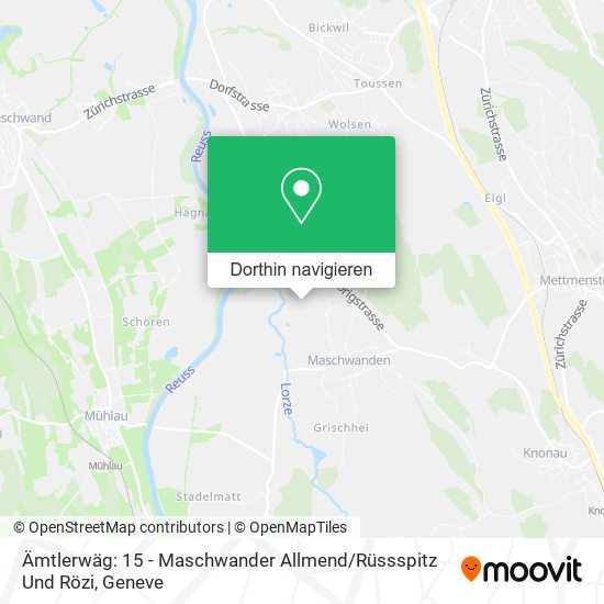 Ämtlerwäg: 15 - Maschwander Allmend / Rüssspitz Und Rözi Karte