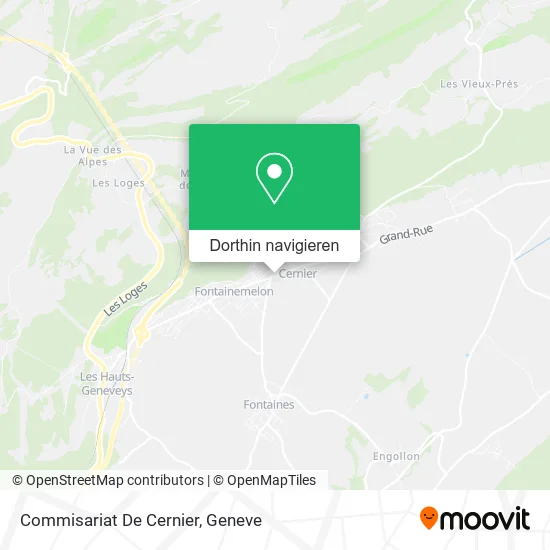 Commisariat De Cernier Karte