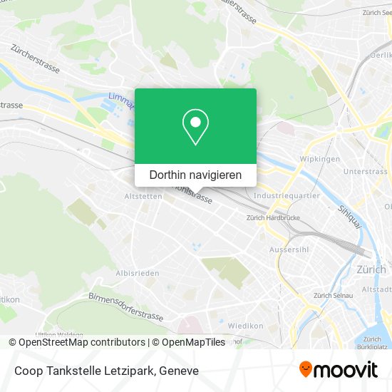 Coop Tankstelle Letzipark Karte