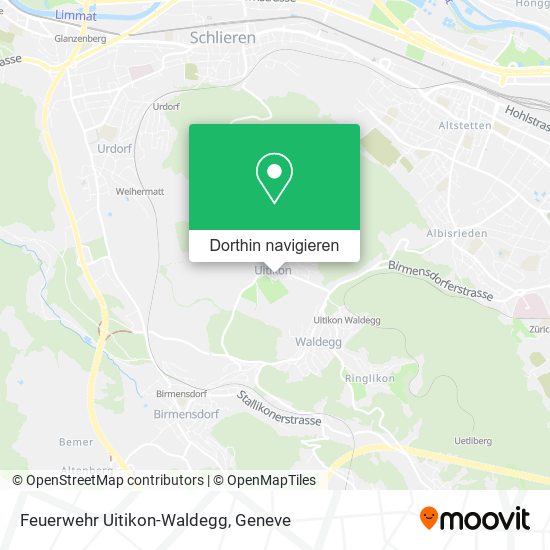 Feuerwehr Uitikon-Waldegg Karte