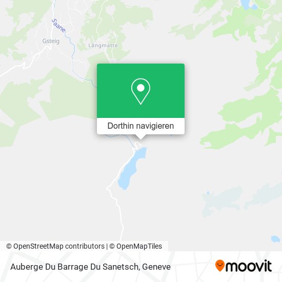 Auberge Du Barrage Du Sanetsch Karte