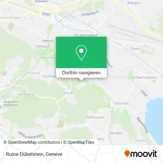 Ruine Dübelstein Karte