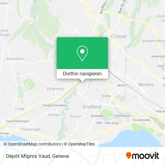 Dépôt Migros Vaud Karte