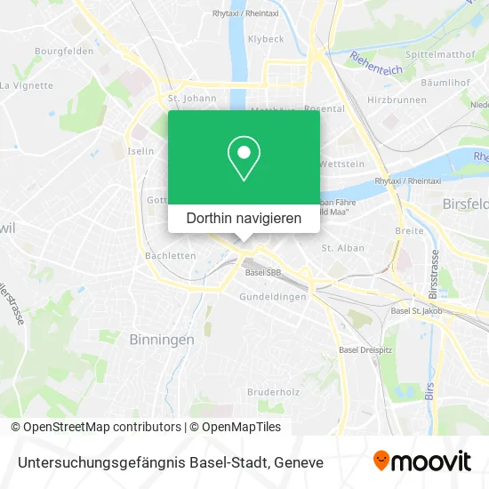 Untersuchungsgefängnis Basel-Stadt Karte