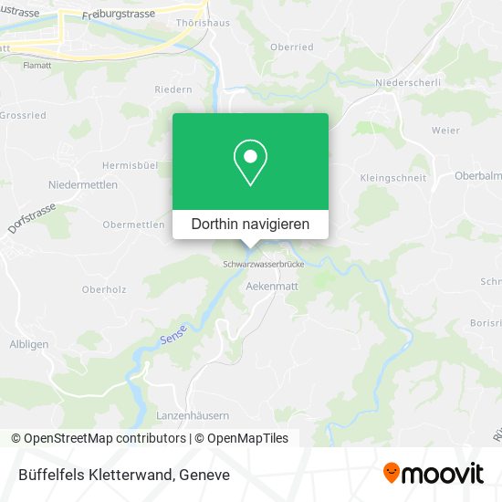 Büffelfels Kletterwand Karte