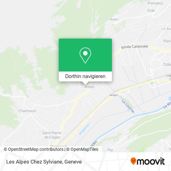 Les Alpes Chez Sylviane Karte