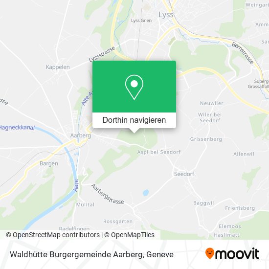 Waldhütte Burgergemeinde Aarberg Karte