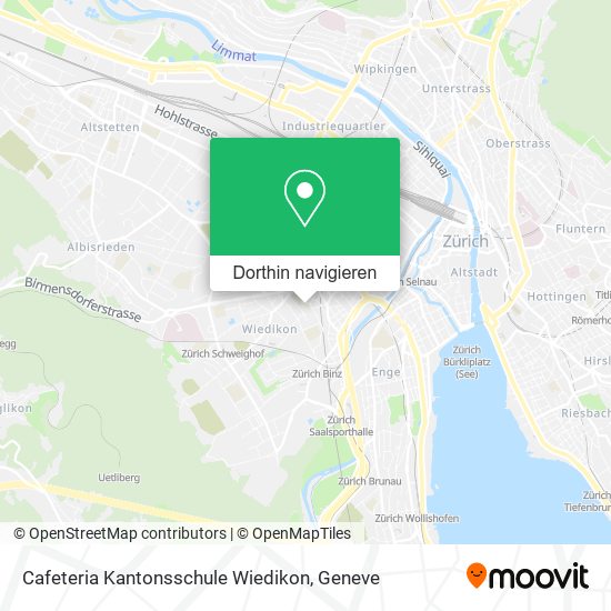 Cafeteria Kantonsschule Wiedikon Karte