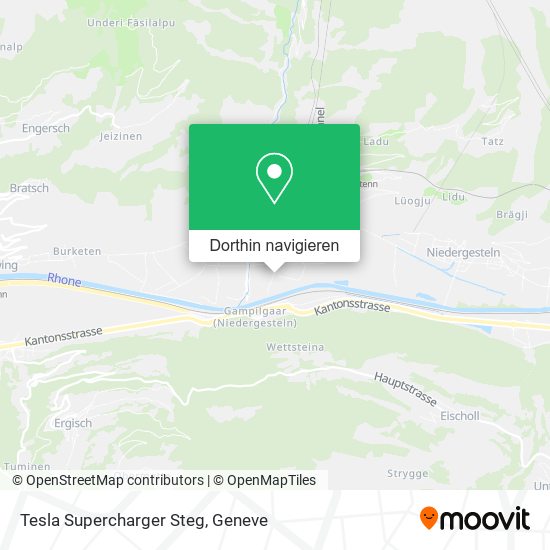 Tesla Supercharger Steg Karte