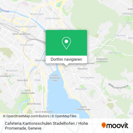 Cafeteria Kantonsschulen Stadelhofen / Hohe Promenade Karte
