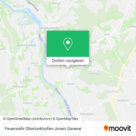 Feuerwehr Oberlunkhofen-Jonen Karte