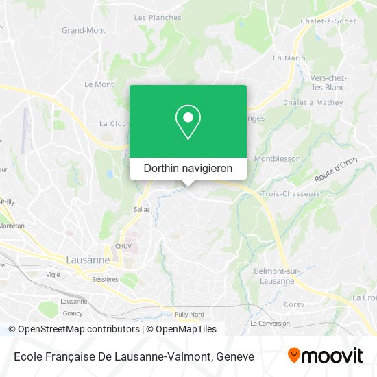 Ecole Française De Lausanne-Valmont Karte