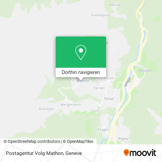 Postagentur Volg Mathon Karte