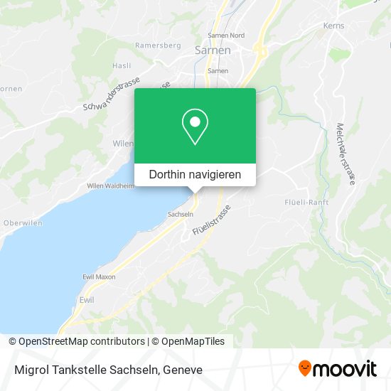 Migrol Tankstelle Sachseln Karte