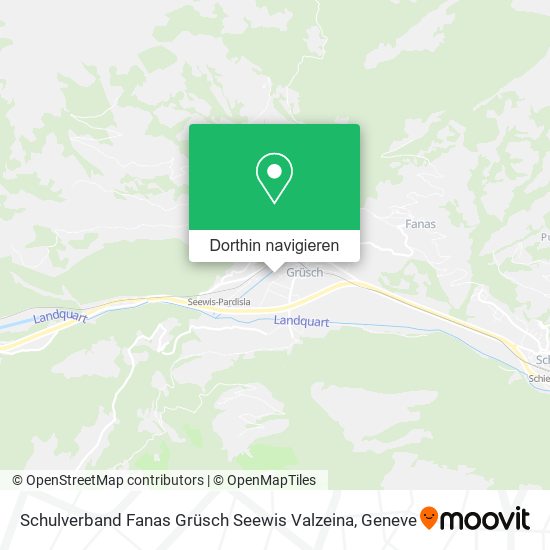 Schulverband Fanas Grüsch Seewis Valzeina Karte