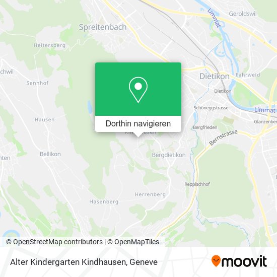 Alter Kindergarten Kindhausen Karte