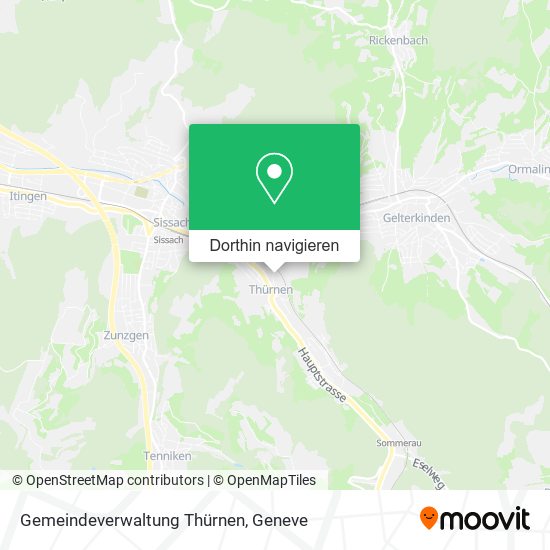 Gemeindeverwaltung Thürnen Karte