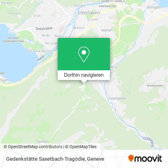 Gedenkstätte Saxetbach-Tragödie Karte