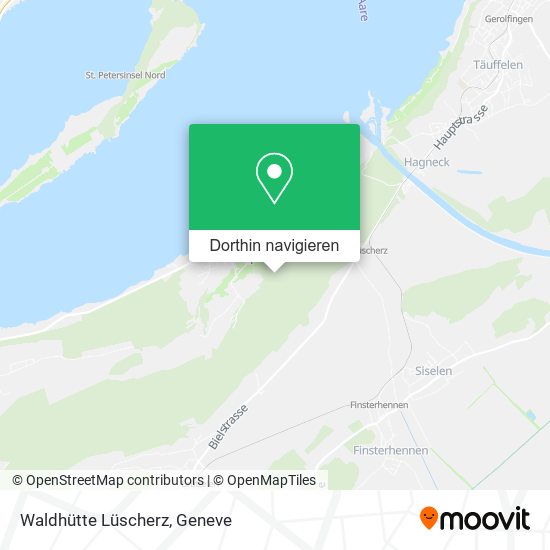 Waldhütte Lüscherz Karte