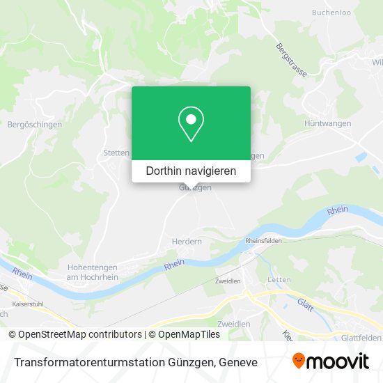 Transformatorenturmstation Günzgen Karte