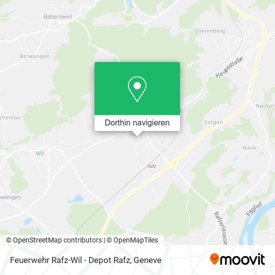 Feuerwehr Rafz-Wil - Depot Rafz Karte