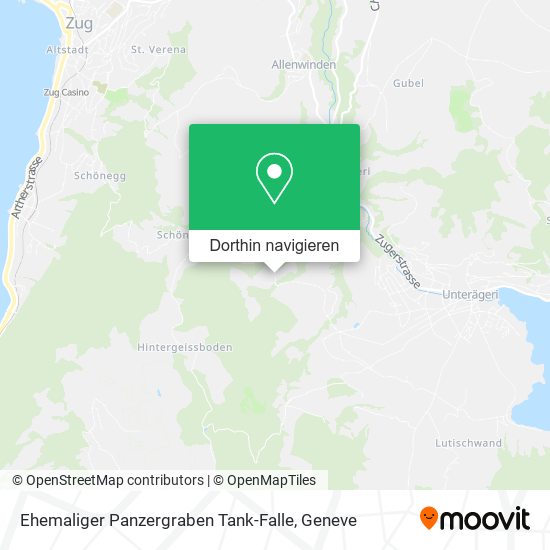Ehemaliger Panzergraben Tank-Falle Karte