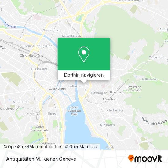 Antiquitäten M. Kiener Karte
