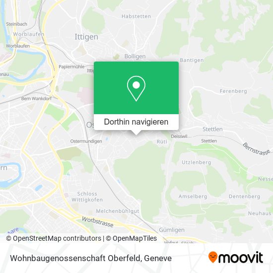 Wohnbaugenossenschaft Oberfeld Karte