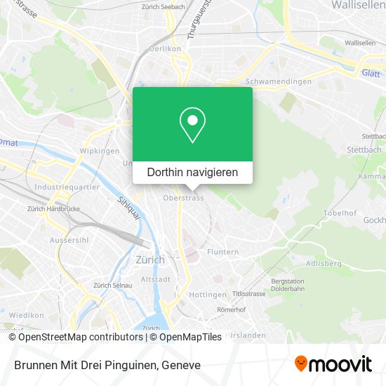 Brunnen Mit Drei Pinguinen Karte