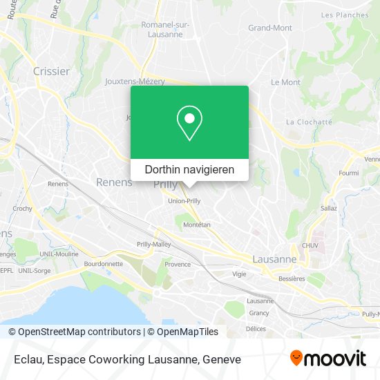 Eclau, Espace Coworking Lausanne Karte