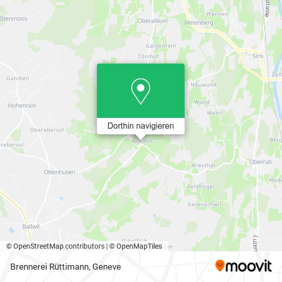 Brennerei Rüttimann Karte