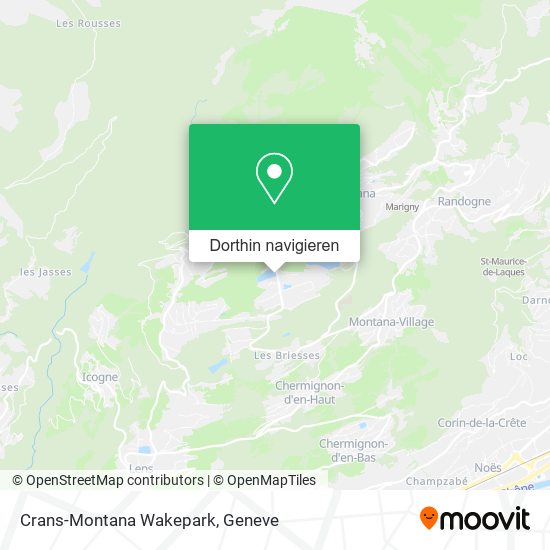 Crans-Montana Wakepark Karte
